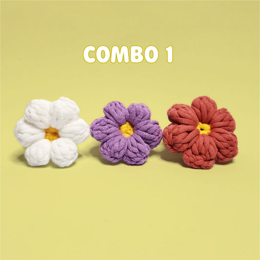 Puff Flower Hairties | Beginner Crochet Kit